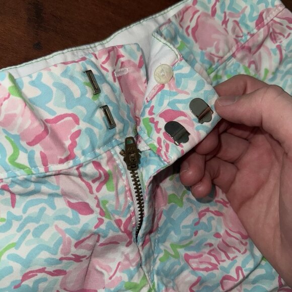 Lilly Pulitzer The Chipper Short Nautical Lobstah Roll Print Womens Size 0 - Picture 5 of 6